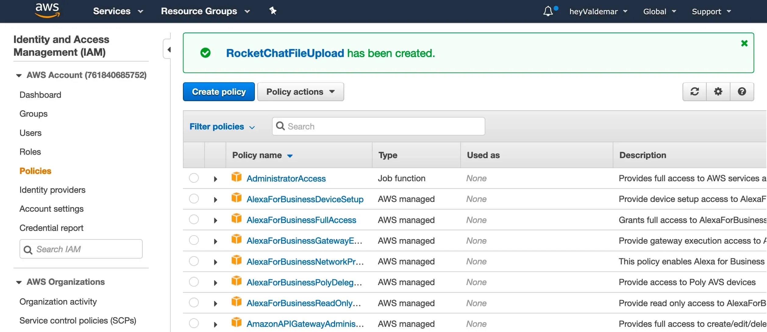 Configure Amazon S3 for Rocket.Chat File Sharing - Step 12