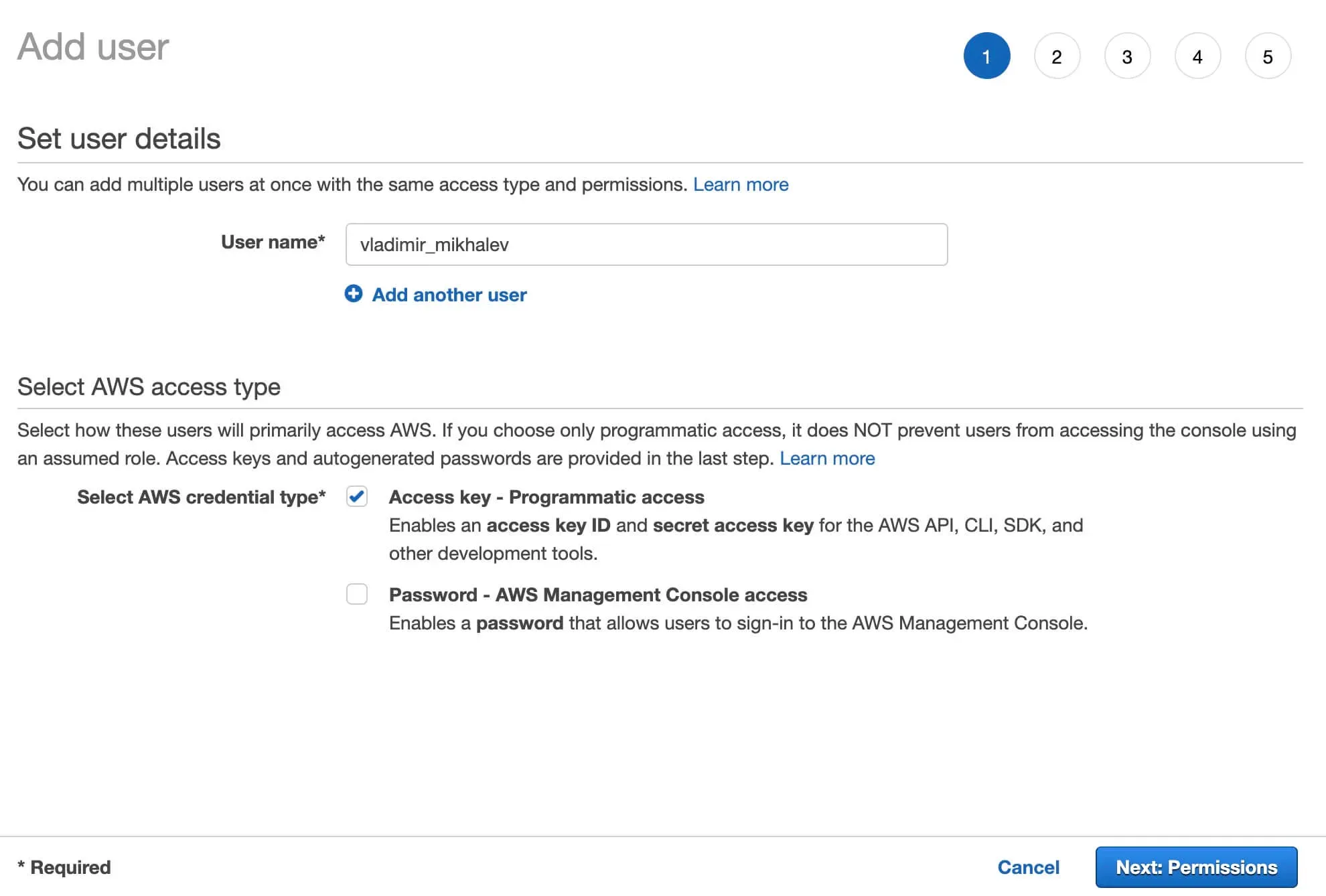 Configure AWS CLI - Step 3