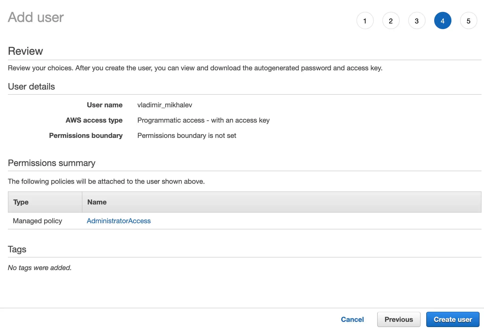 Configure AWS CLI - Step 6