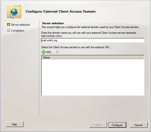 Configure Exchange Server 2010 - Step 167