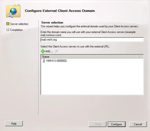 Configure Exchange Server 2010 - Step 169