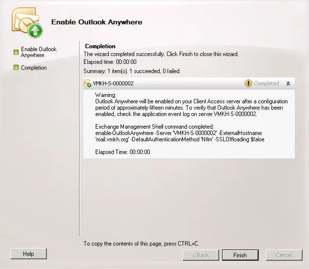 Configure Exchange Server 2010 - Step 173