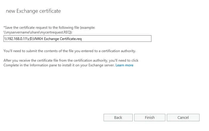 Configure Exchange Server 2016 - Step 136