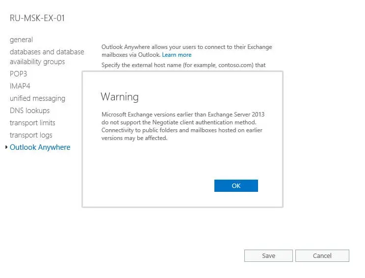 Configure Exchange Server 2016 - Step 197