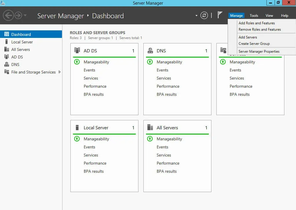 Disable Server Manager Autostart in Windows Server 2012 R2 - Step 1