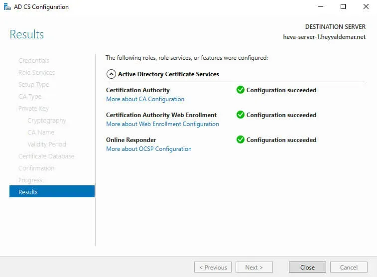 Configure Exchange Server 2019 - Step 100