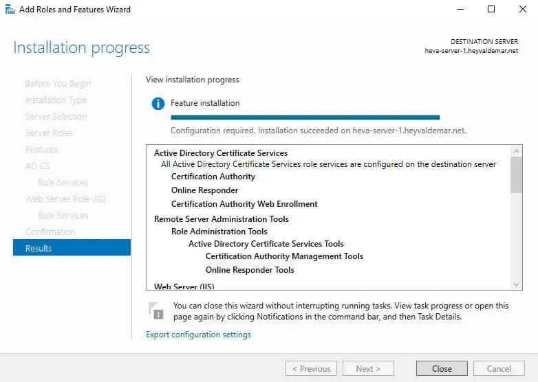 Configure Exchange Server 2019 - Step 101