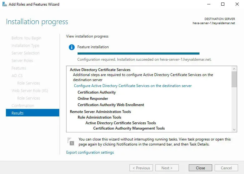 Configure Exchange Server 2019 - Step 89