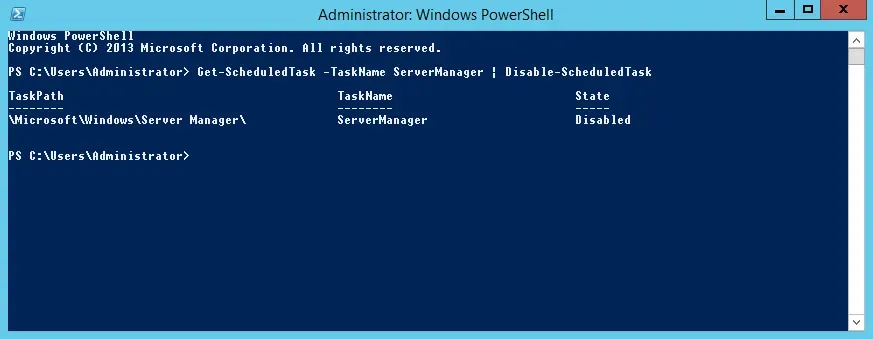 Disable Server Manager Autostart in Windows Server 2012 R2 - Step 10