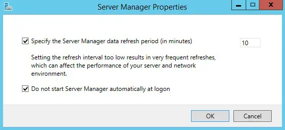 Disable Server Manager Autostart in Windows Server 2012 R2 - Step 2