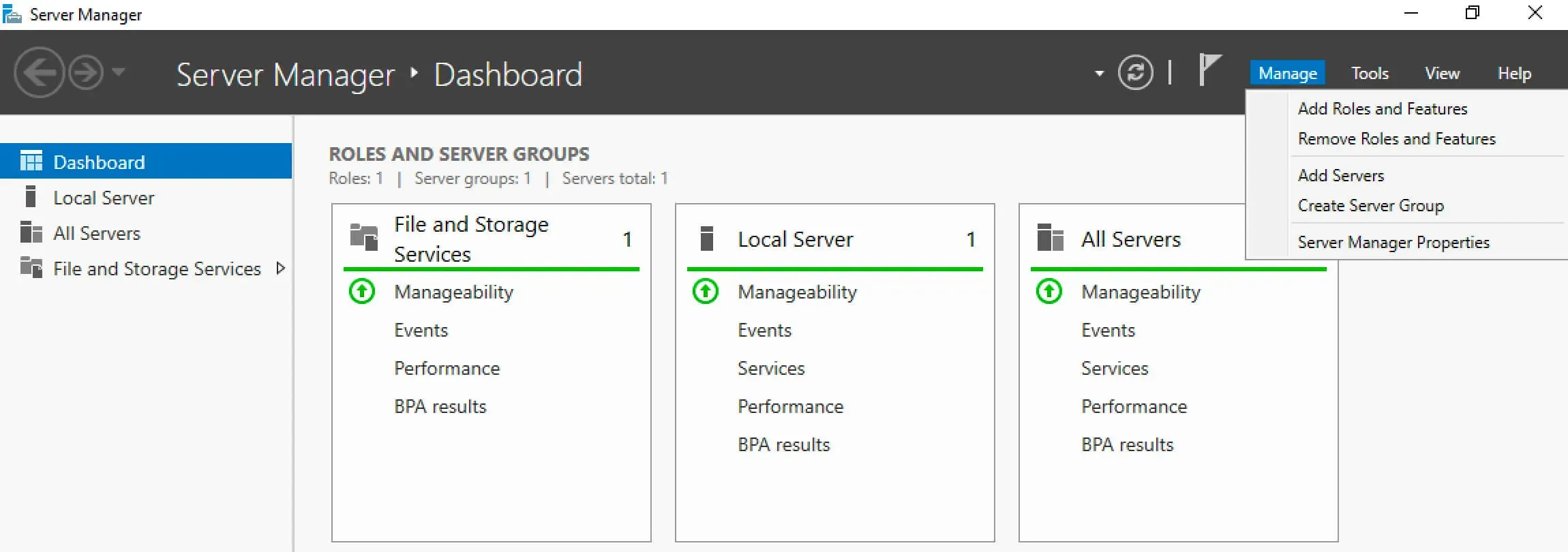 Disable Server Manager Autostart in Windows Server 2019 - Step 1