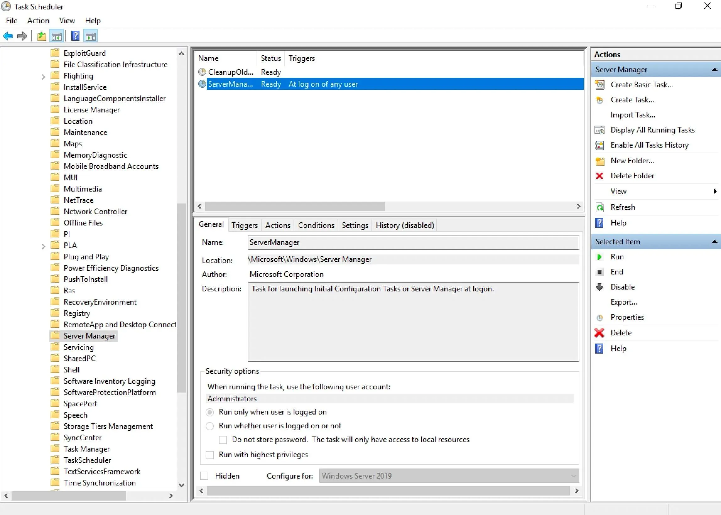 Disable Server Manager Autostart in Windows Server 2019 - Step 4