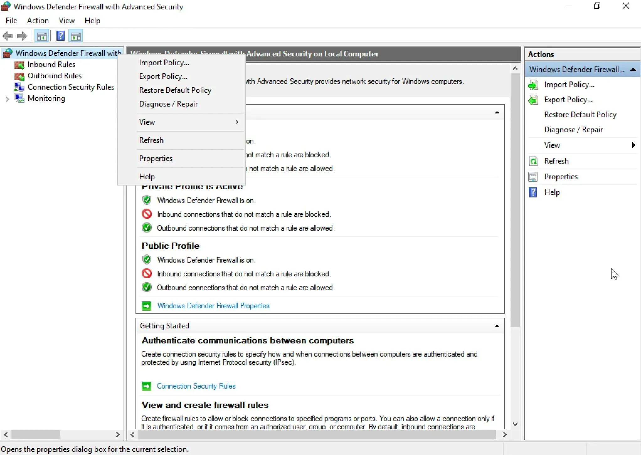 Enable Logging in Windows Firewall - Step 2