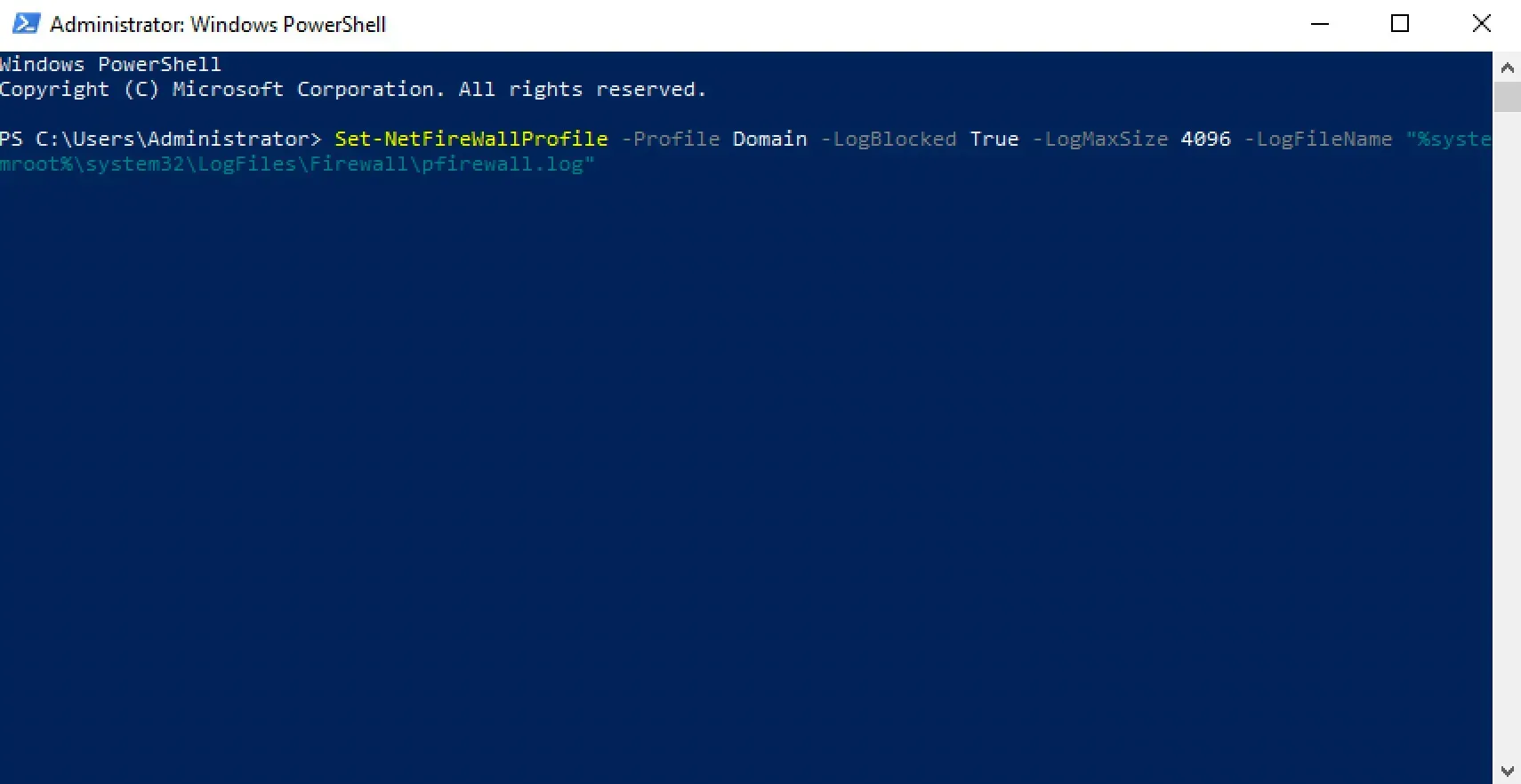 Enable Logging in Windows Firewall - Step 6