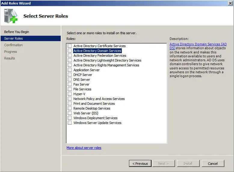 Install Active Directory Domain Services on Windows Server 2008 R2 - Step 17