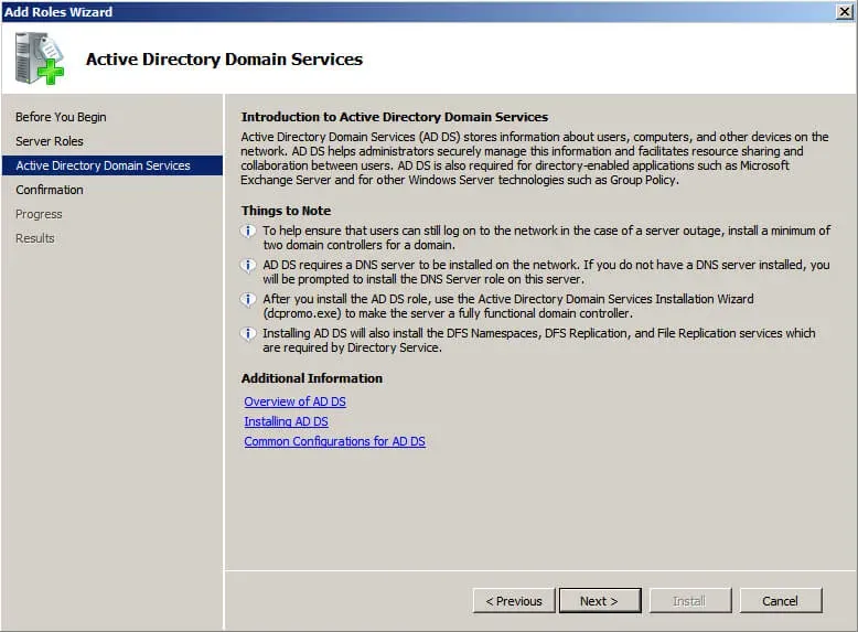 Install Active Directory Domain Services on Windows Server 2008 R2 - Step 20