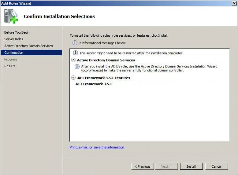 Install Active Directory Domain Services on Windows Server 2008 R2 - Step 21