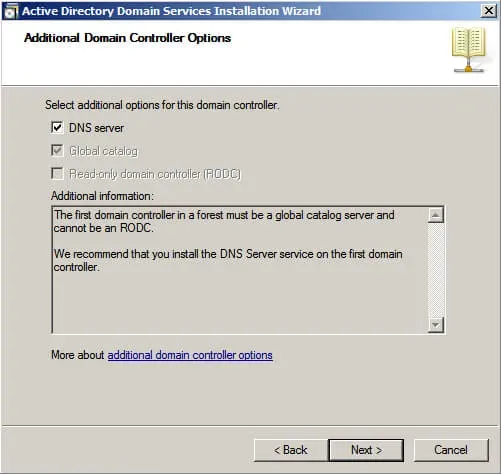 Install Active Directory Domain Services on Windows Server 2008 R2 - Step 29