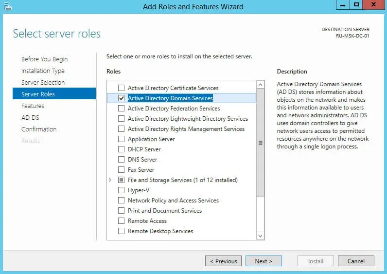 Install Active Directory Domain Services on Windows Server 2012 R2 - Step 20