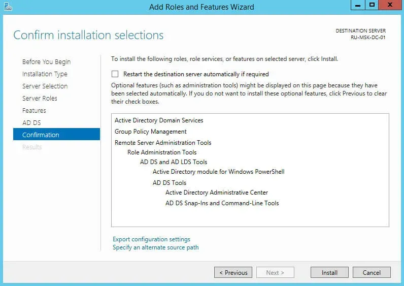 Install Active Directory Domain Services on Windows Server 2012 R2 - Step 23