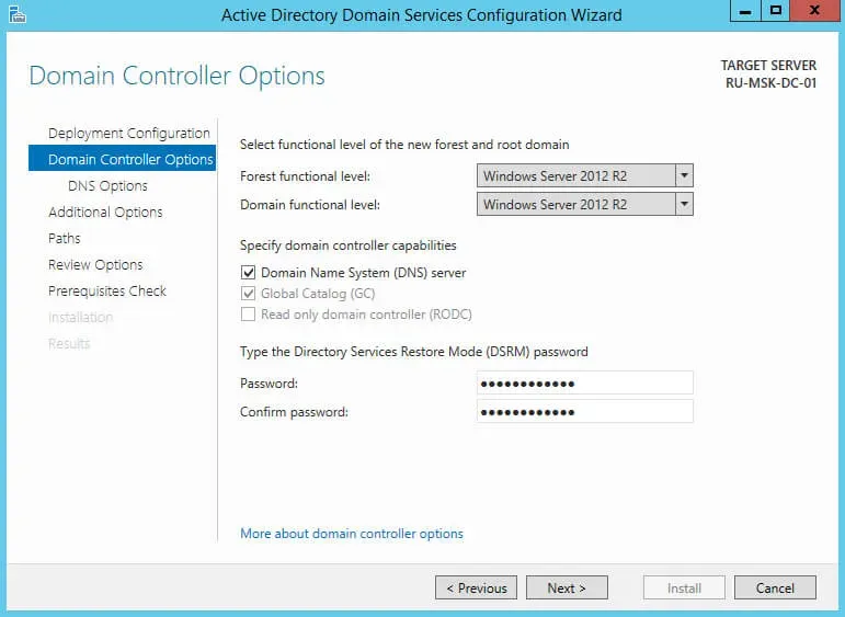 Install Active Directory Domain Services on Windows Server 2012 R2 - Step 27