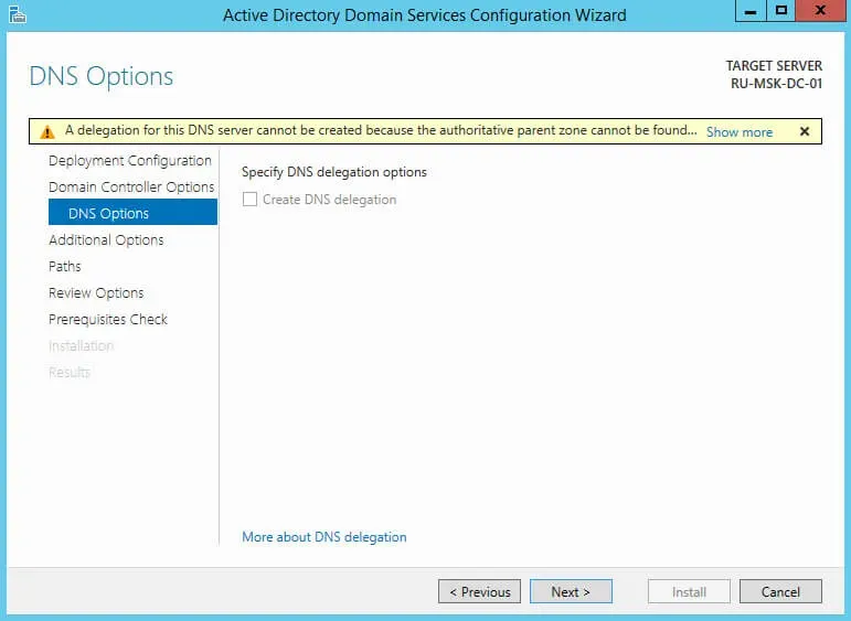 Install Active Directory Domain Services on Windows Server 2012 R2 - Step 28