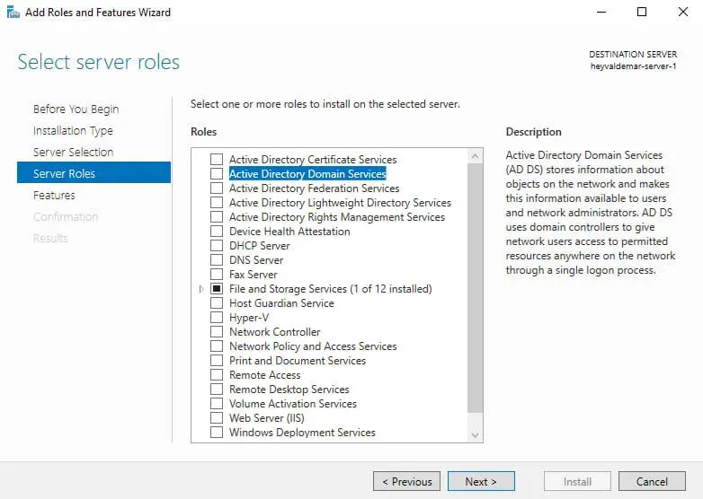 Install Active Directory Domain Services on Windows Server 2019 - Step 17