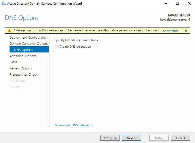 Install Active Directory Domain Services on Windows Server 2019 - Step 27