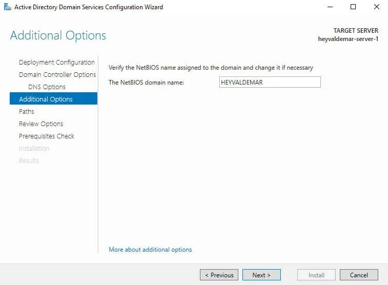 Install Active Directory Domain Services on Windows Server 2019 - Step 28