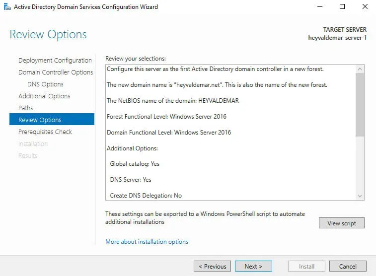Install Active Directory Domain Services on Windows Server 2019 - Step 30