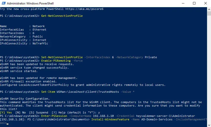 Install Active Directory Domain Services on Windows Server 2019 Server Core - Step 19