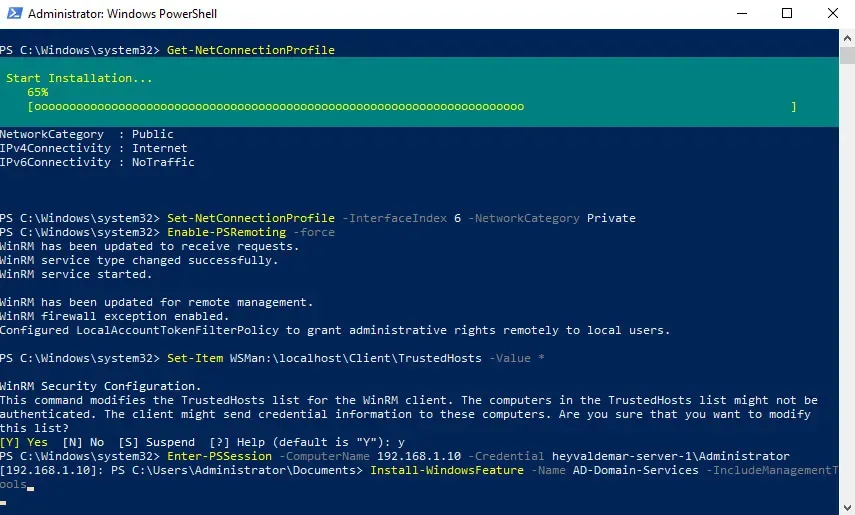 Install Active Directory Domain Services on Windows Server 2019 Server Core - Step 20