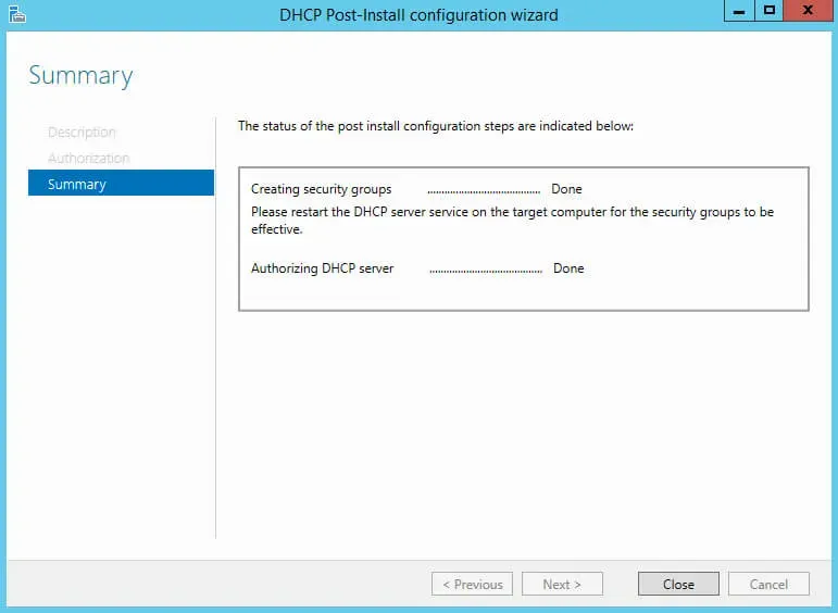 Install and Configure DHCP Server on Windows Server 2012 R2 - Step 15