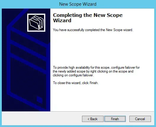 Install and Configure DHCP Server on Windows Server 2012 R2 - Step 33