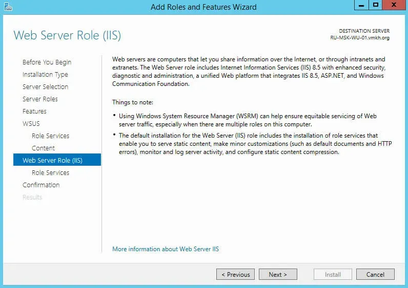Install and Configure Windows Server Update Services on Windows Server 2012 R2 - Step 14