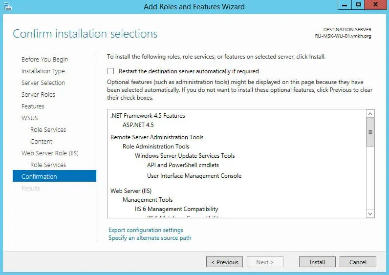 Install and Configure Windows Server Update Services on Windows Server 2012 R2 - Step 16