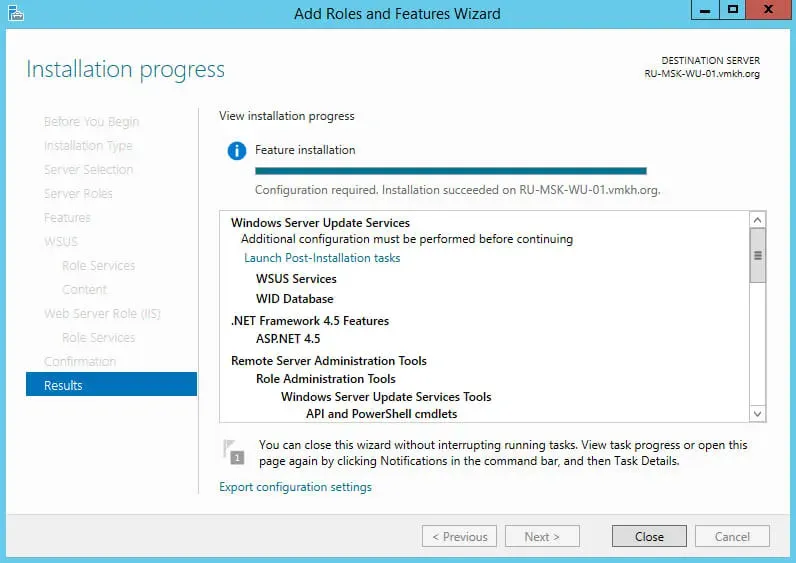 Install and Configure Windows Server Update Services on Windows Server 2012 R2 - Step 18