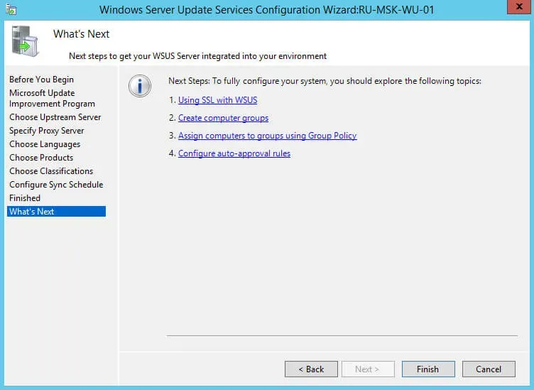 Install and Configure Windows Server Update Services on Windows Server 2012 R2 - Step 33