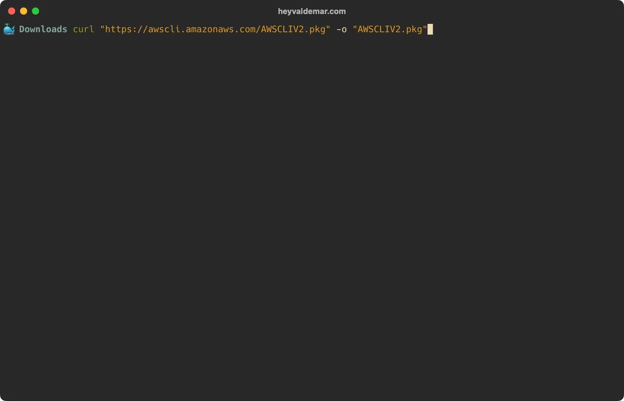 Install AWS CLI on macOS - Step 1