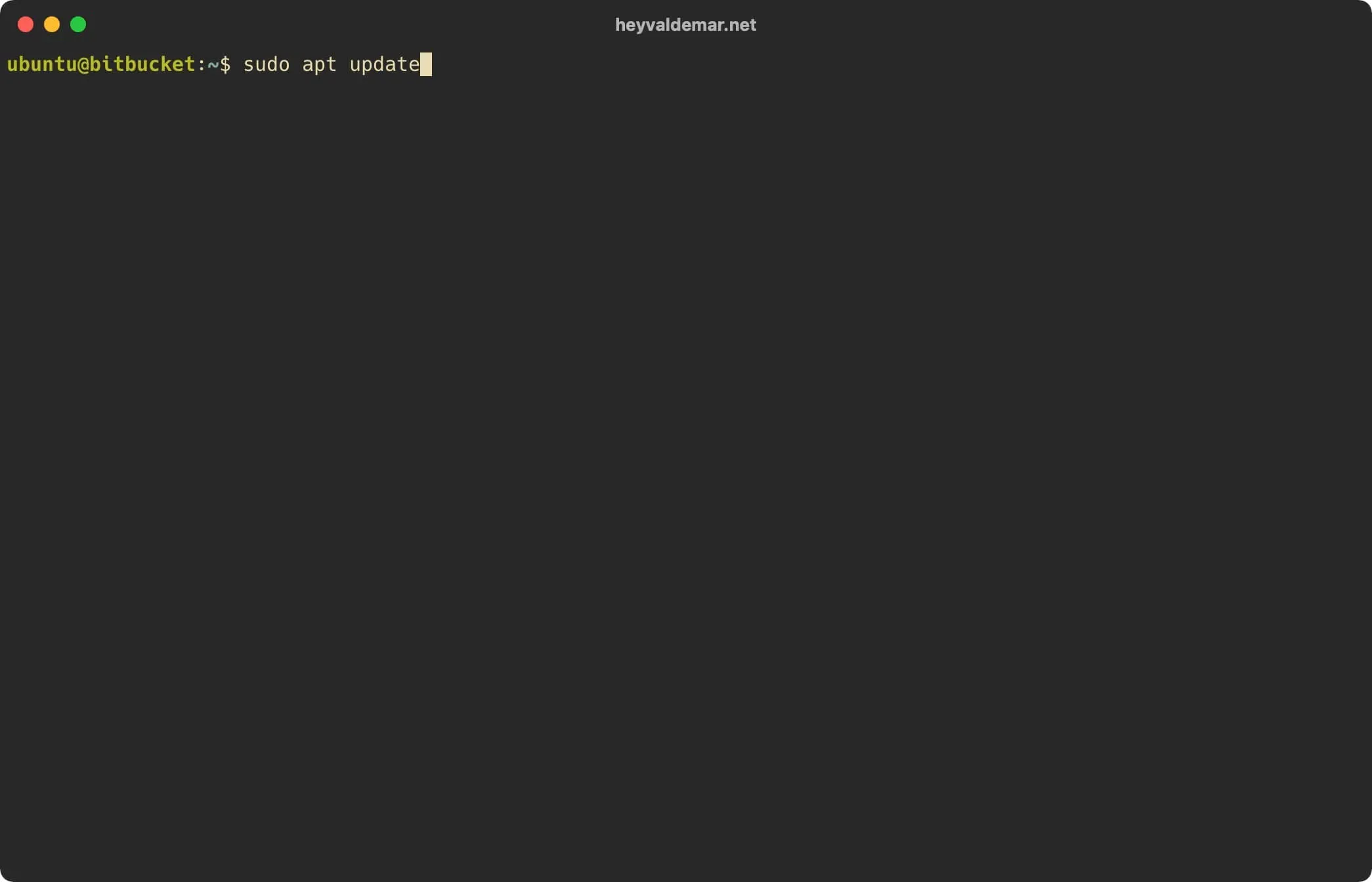 Install Bitbucket on Ubuntu Server - Step 1