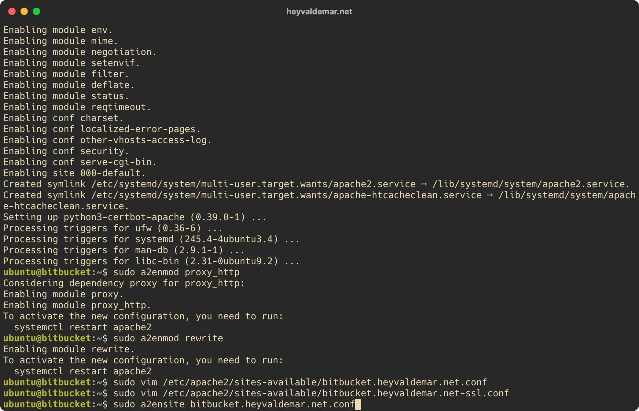 Install Bitbucket on Ubuntu Server - Step 11