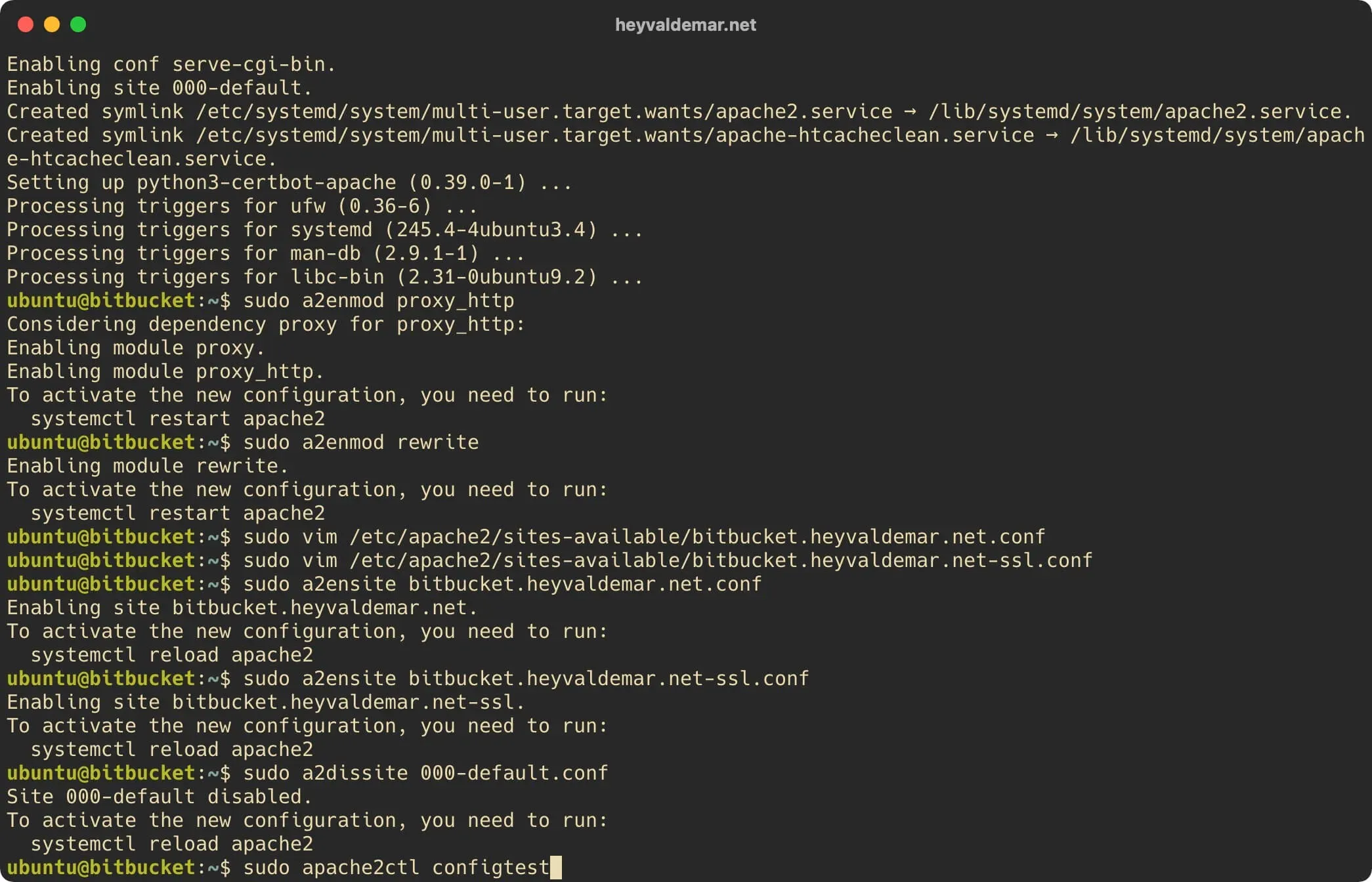 Install Bitbucket on Ubuntu Server - Step 14