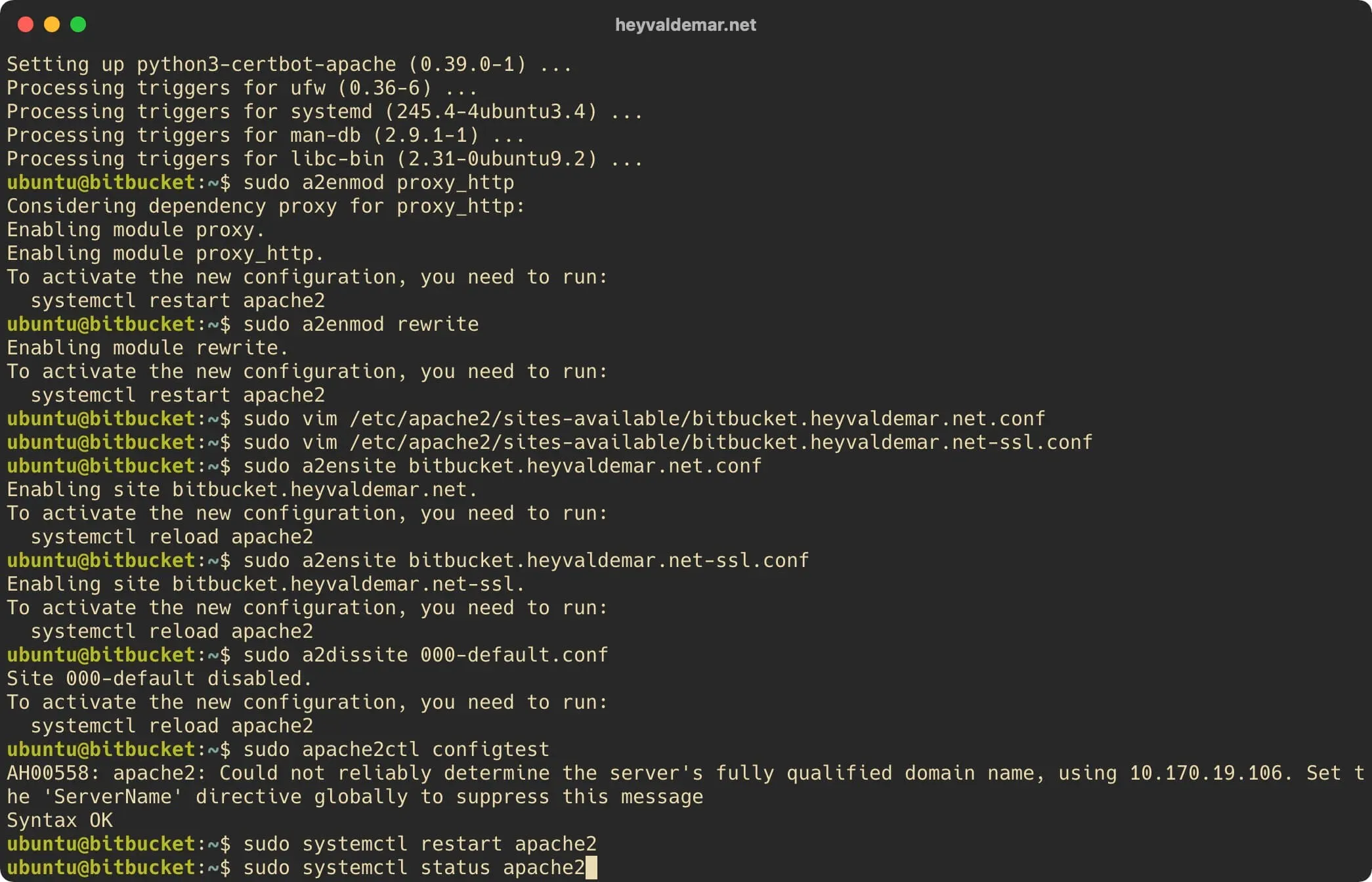 Install Bitbucket on Ubuntu Server - Step 16