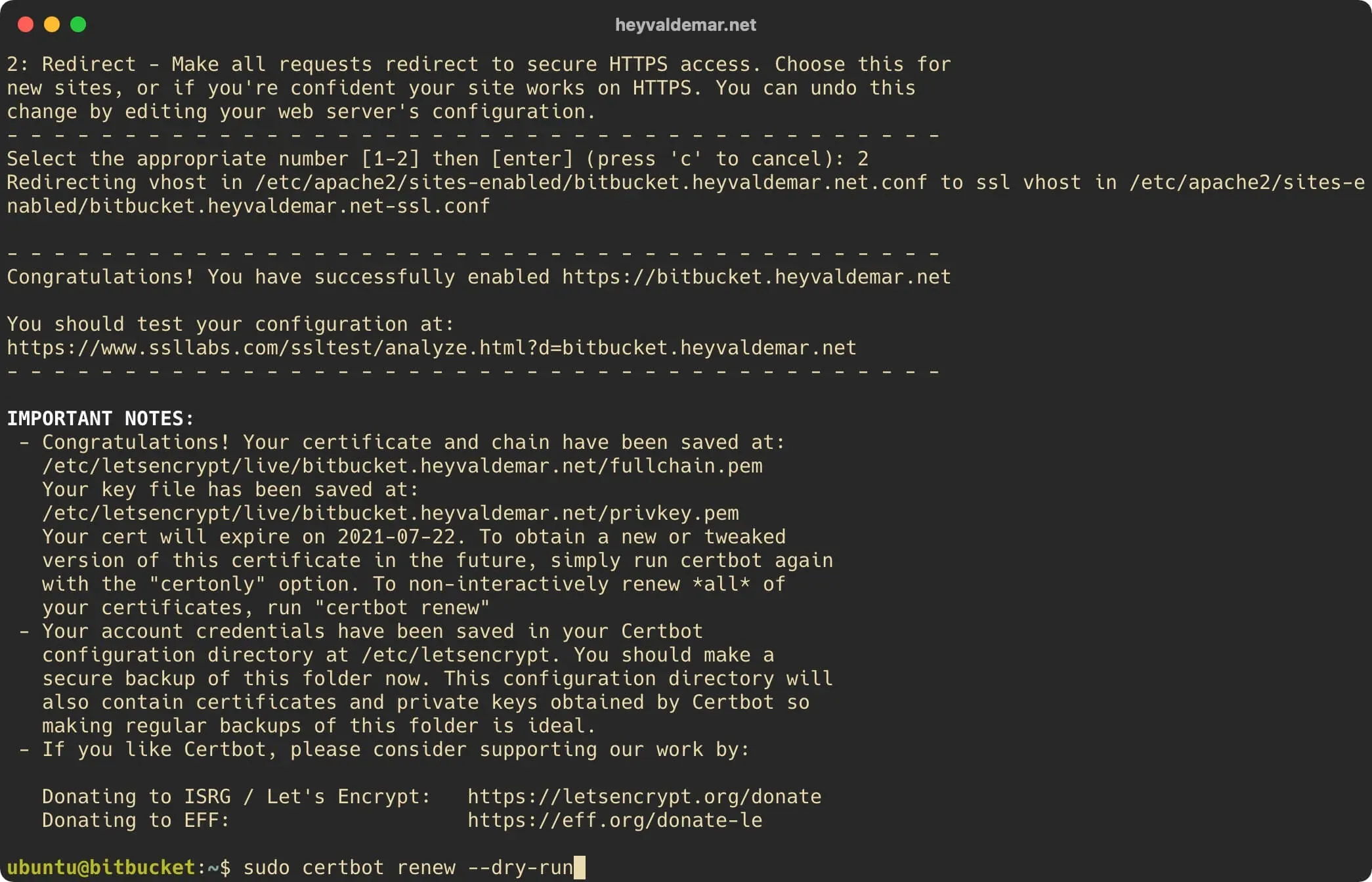 Install Bitbucket on Ubuntu Server - Step 22