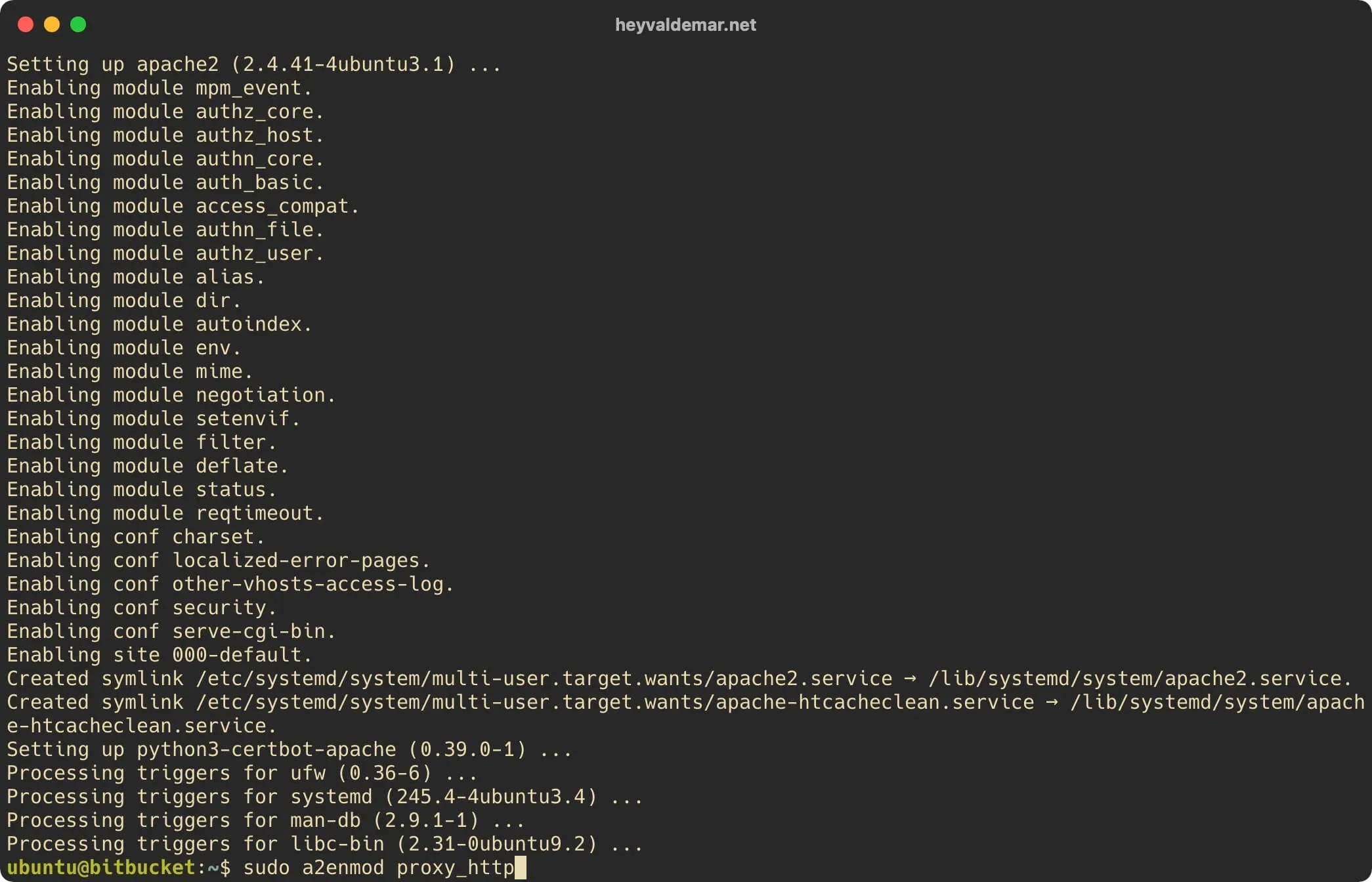 Install Bitbucket on Ubuntu Server - Step 3