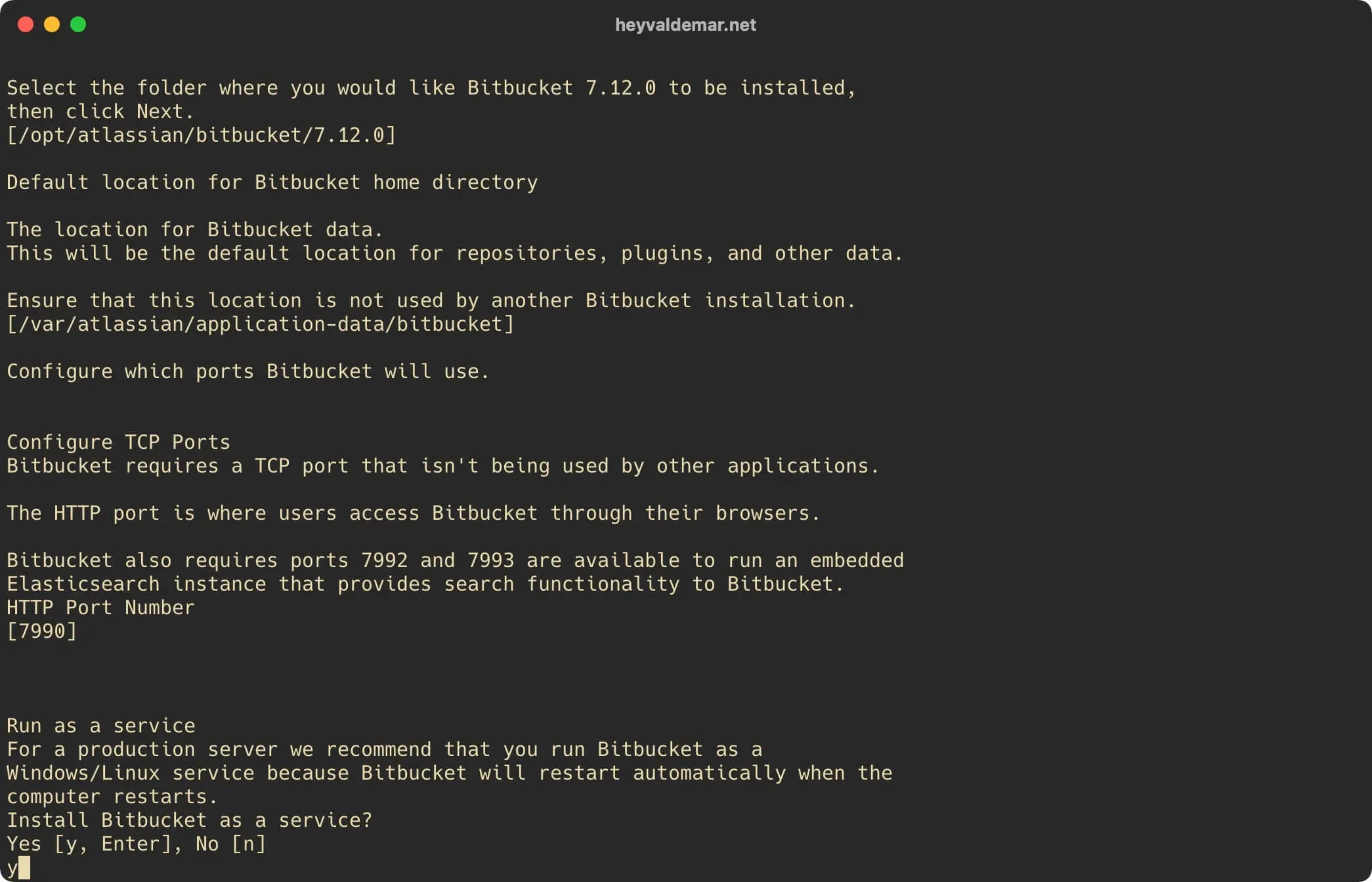 Install Bitbucket on Ubuntu Server - Step 37