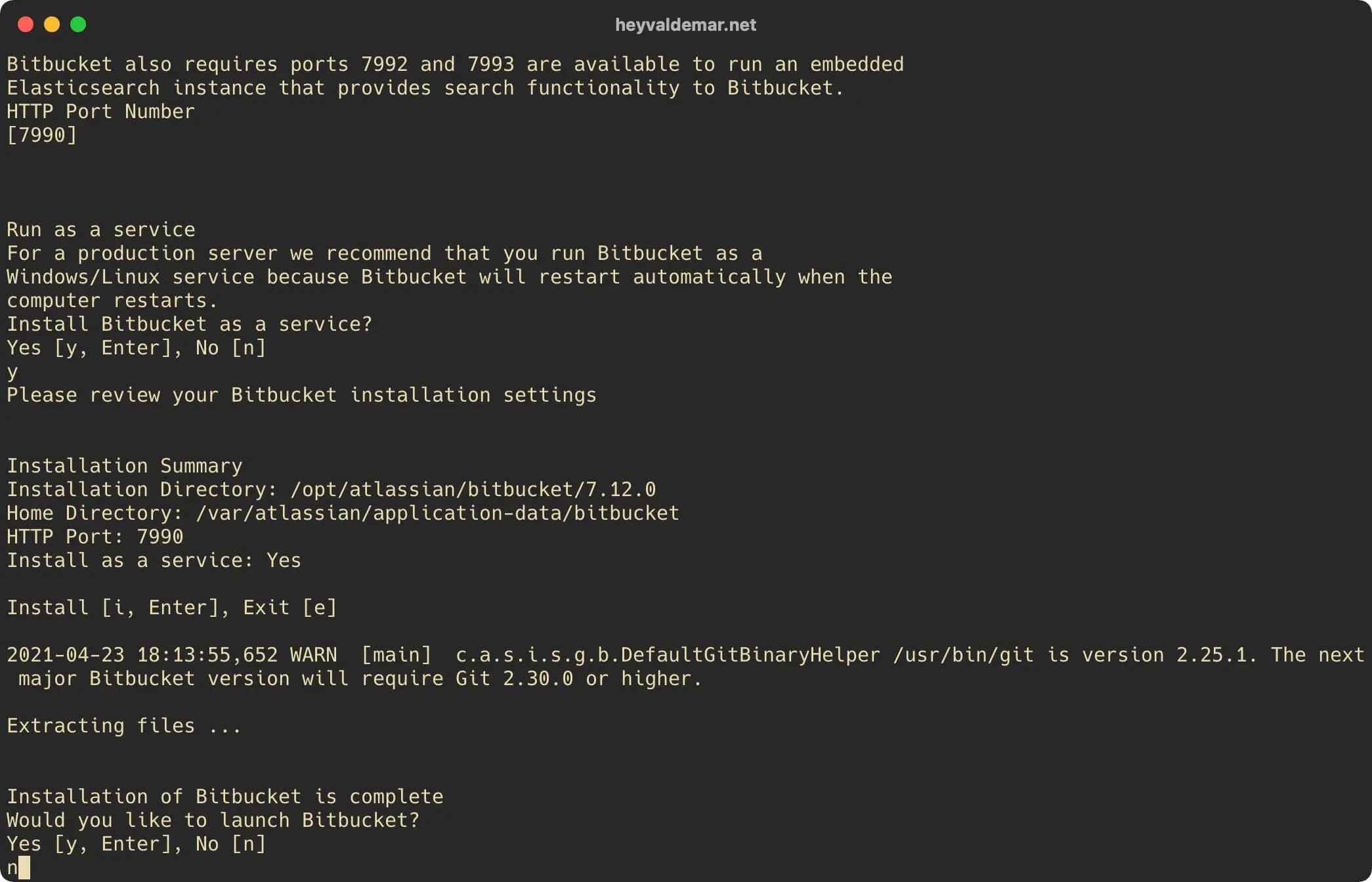 Install Bitbucket on Ubuntu Server - Step 39