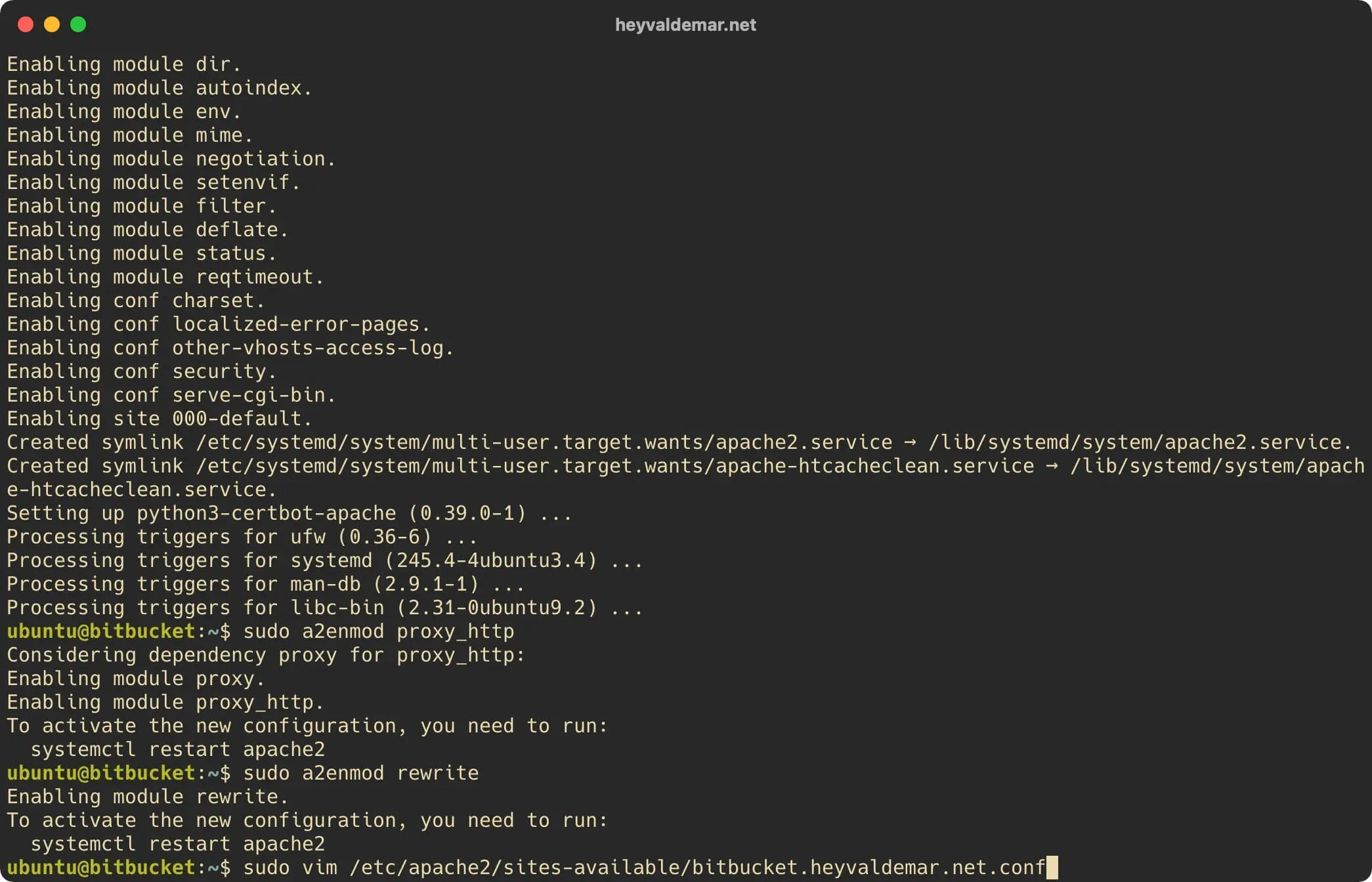 Install Bitbucket on Ubuntu Server - Step 5