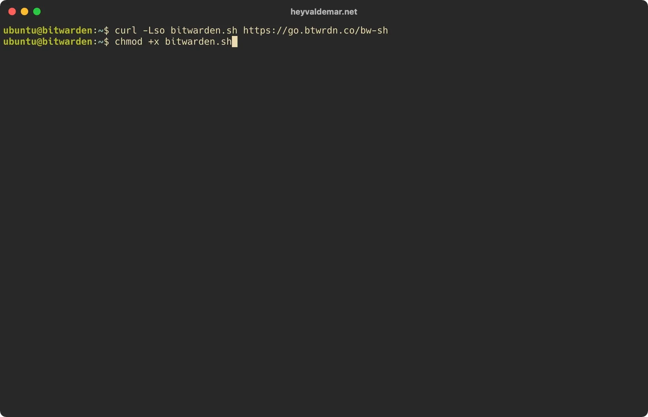 Install Bitwarden on Ubuntu Server 20.04 LTS - Step 4