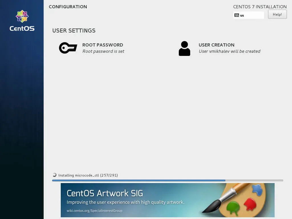 Install CentOS 7 Minimal - Step 18